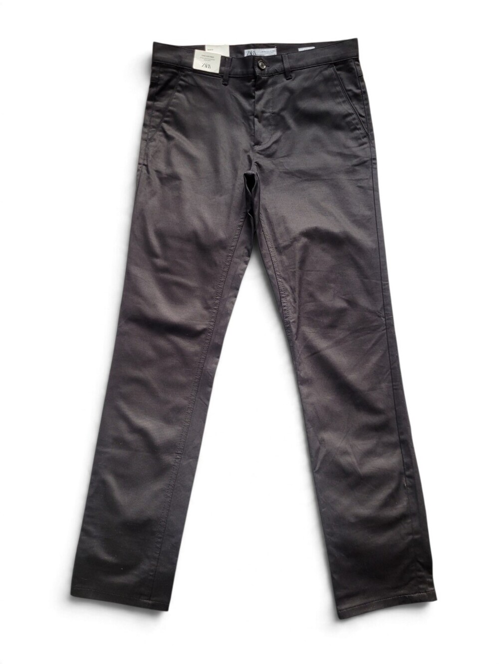 New Zara Men’s Slim Straight Chinos Black Size 31